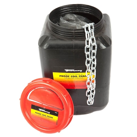 Forney Grade 30 G30 Proof Coil Chain, Zinc-Plated, 3/16 in x 250ft 70410